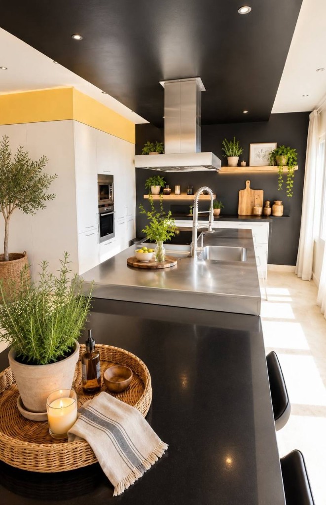 Cuisine équipée, lumière naturelle