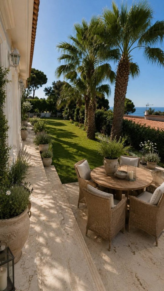 Jardins de palmiers & salon extérieur